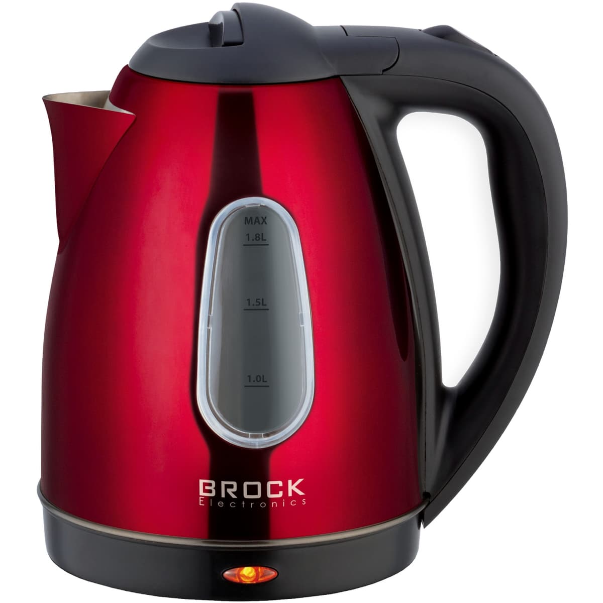 Електрочайник BROCK WK 0603 RD 1500Вт 1.8л потрійна система безпеки Red-Black (WK 0603 RD)