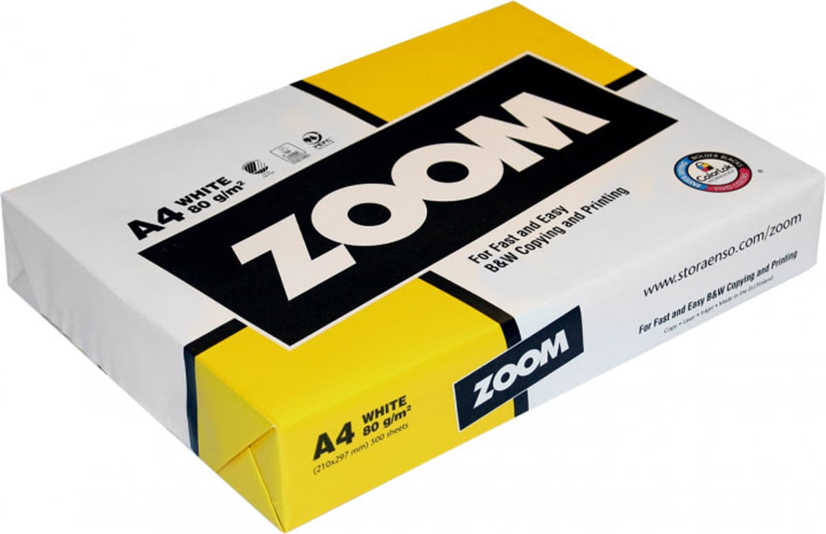 Офісний папір A4 Zoom 500 аркушів 80г /м2