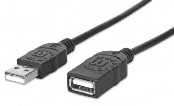 Кабель подовжувач Manhattan USB 2.0 AM-AF 1.8 м Black