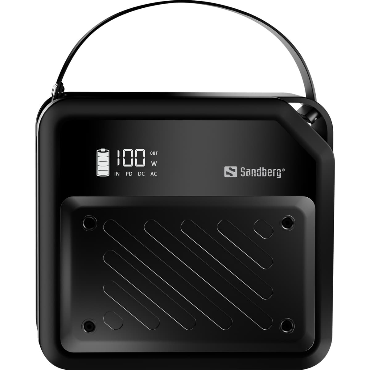 Powerbank павербанк УМБ Sandberg 72000mAh 268W DC9.6–12.6V 2xUSB 2xUSB-C 100W In/Out LMFP ліхтарик 6W Black (421-22)
