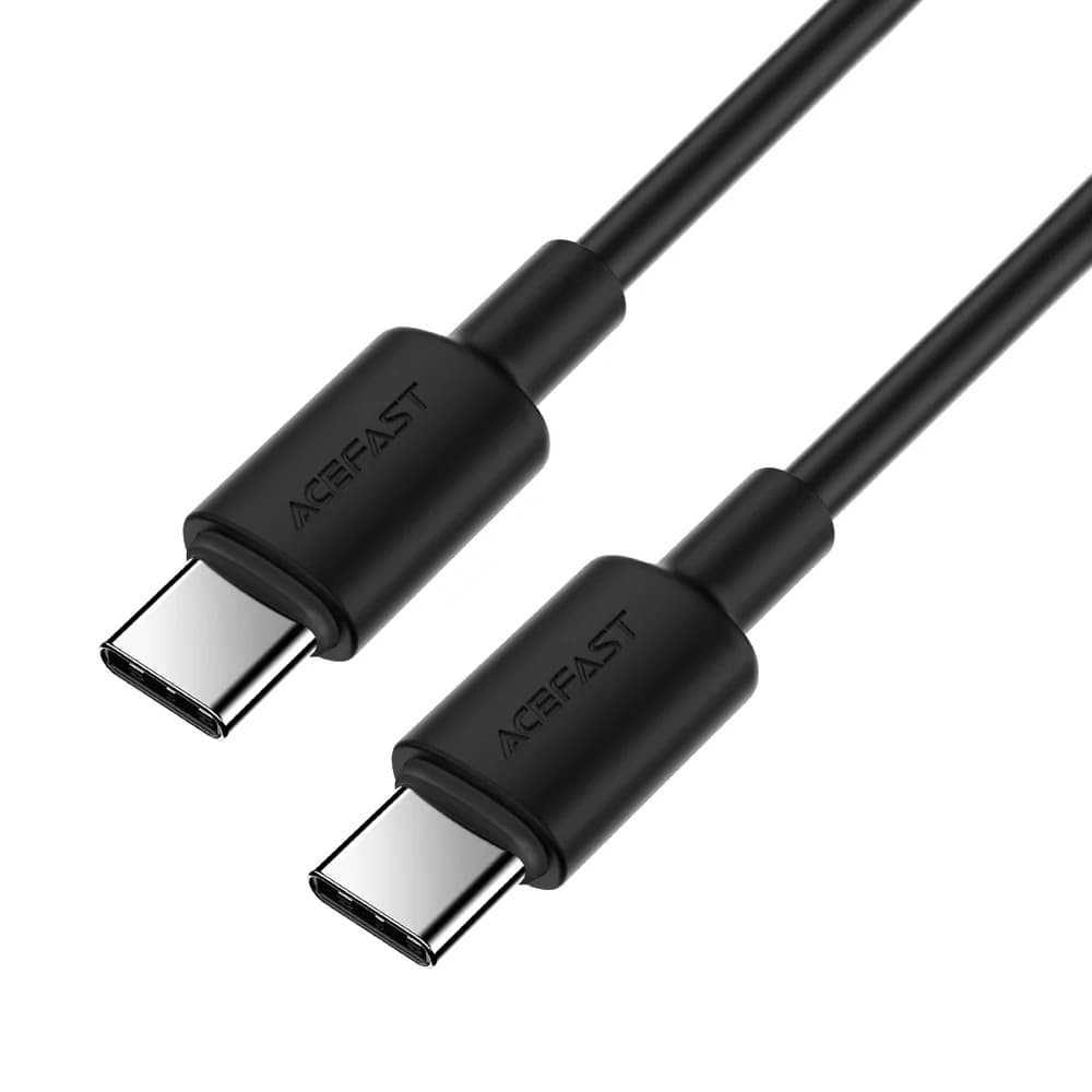Кабель ACEFAST C25-03 Type-C to Type-C 3A 1.2m silicone charging data cable Black