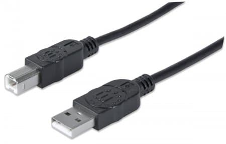 Кабель Manhattan USB AM to USB BM 1m Black (306218)
