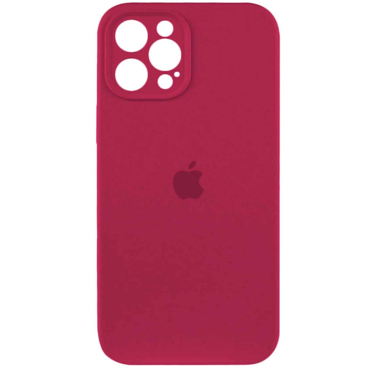 Захисний чохол-накладка Silicone Full Case AA Camera Protect for Apple iPhone 12 Pro Max Maroon (FullAAi12PM-35)