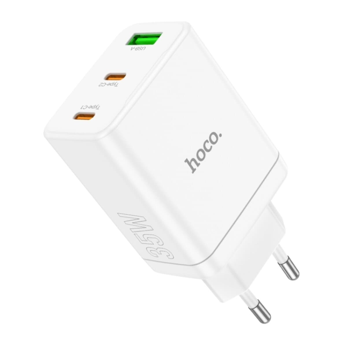 Зарядний пристрій HOCO N33 Start three-port PD35W 2C1A Charger White
