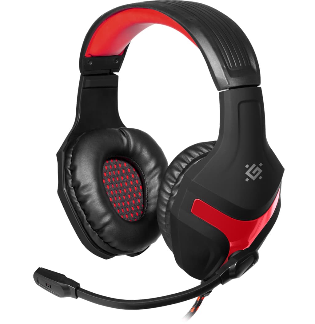 Проводные игровые наушники гарнитура Defender Scrapper 500 2 x jack 3.5 Black-Red