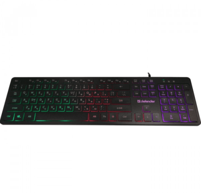 Провідна ігрова клавіатура Defender Balance LQ UA LED Black (450790)