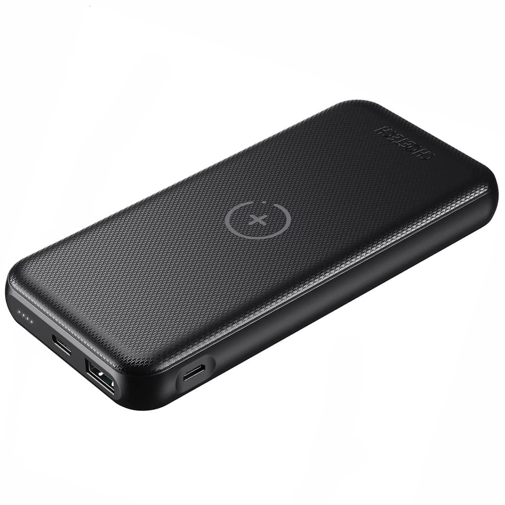 Powerbank повербанк УМБ с беспроводной зарядкой Choetech B650-V2-CC-BK 10000mAh 18W PD3.0/QC3.0 Wireless 10W USB-C In/out USB-A+Micro Li-pol Black