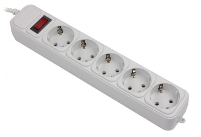 Мережевий фільтр подовжувач Power filtr 1.8м Gembird SPG5-G-6G 5 розеток Grey