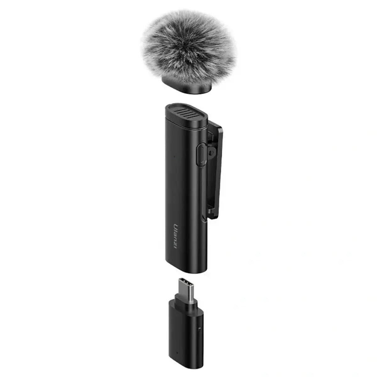 Беспроводной петличный микрофон Ulanzi Vijim WM-10-T Type C 1in1 Microphone Type-C 70mAh Black (UV-3328)