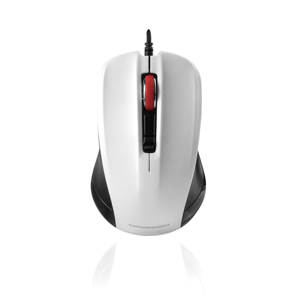 Дротова мишка Modecom MC-M9.1 4кн 1600dpi Black-White (M-MC-00M9.1-200)