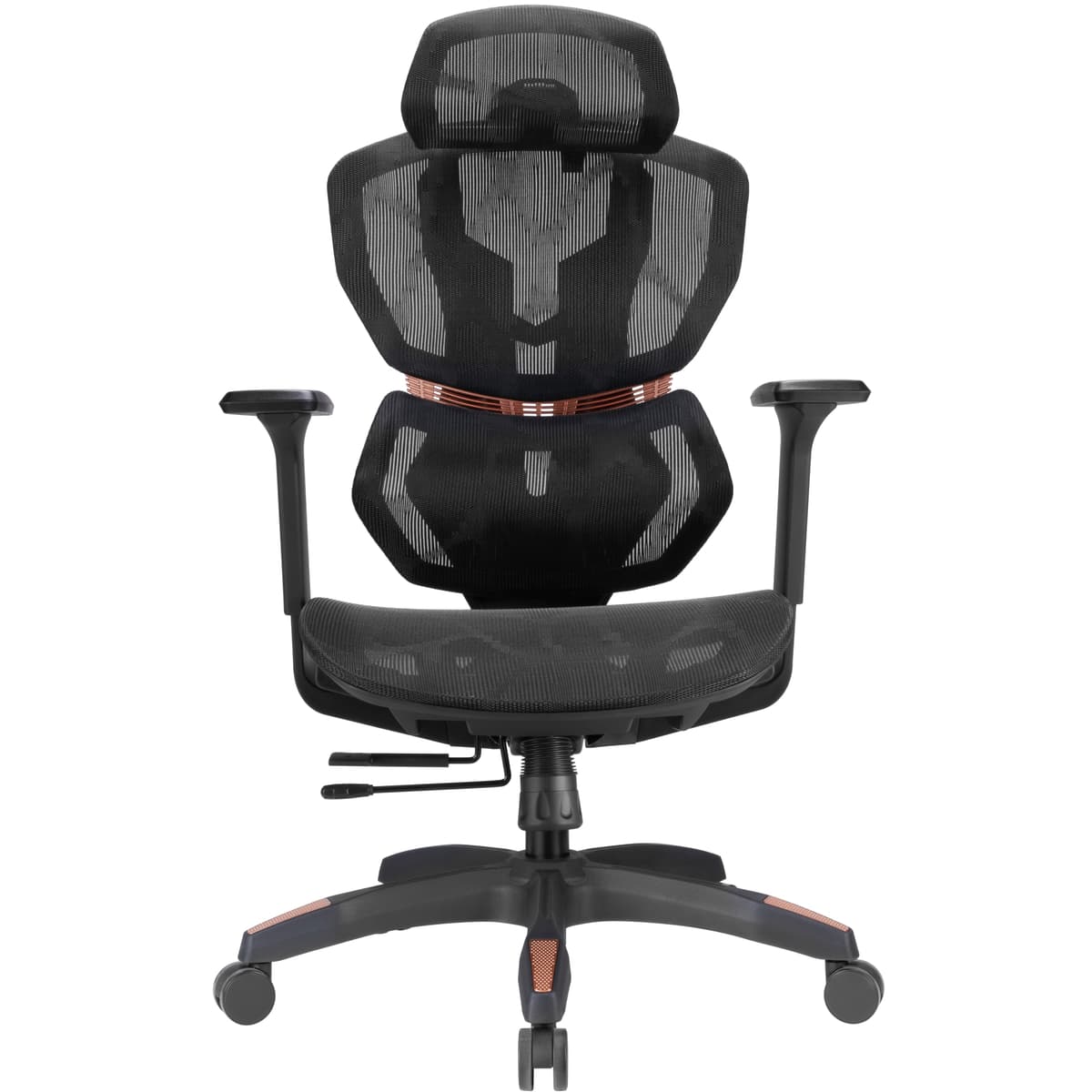 Офісне крісло AGN 4 клас до 150 кг Mesh Tilt Black-Oeange (AGN09-8)