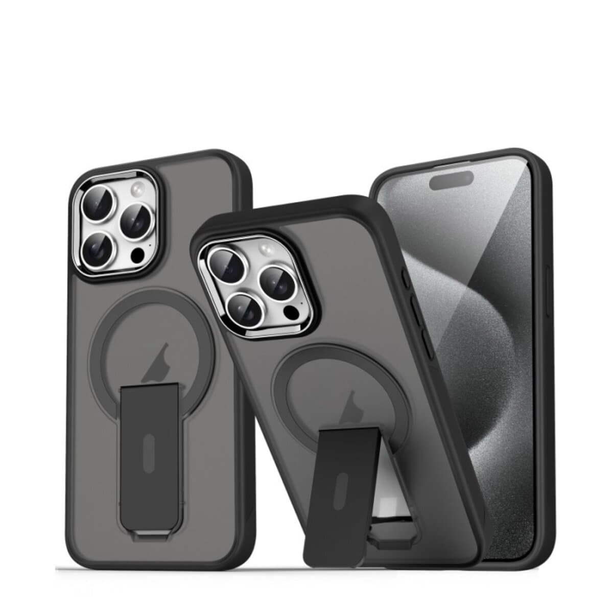 Защитный чехол-накладка Cosmic Magnetic Stand для Apple iPhone 15 Pro Max Black (MagStand15PMBlack)
