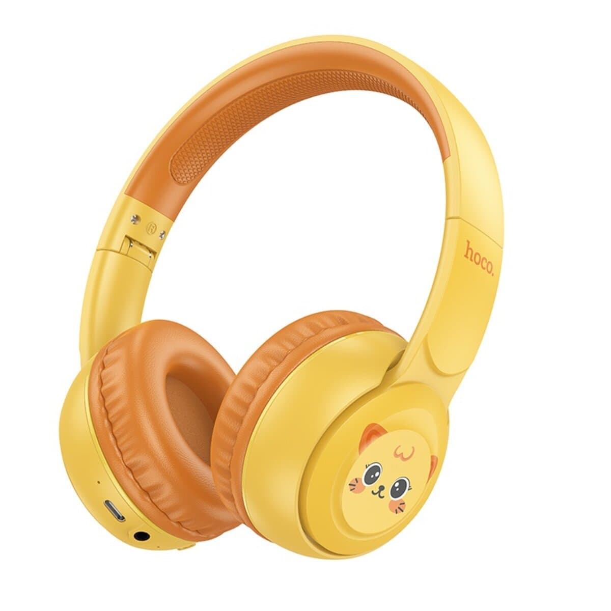 Дитячі бездротові навушники HOCO W60 Rhyme BT5.4 headphones for children 250mAh Sun Yellow