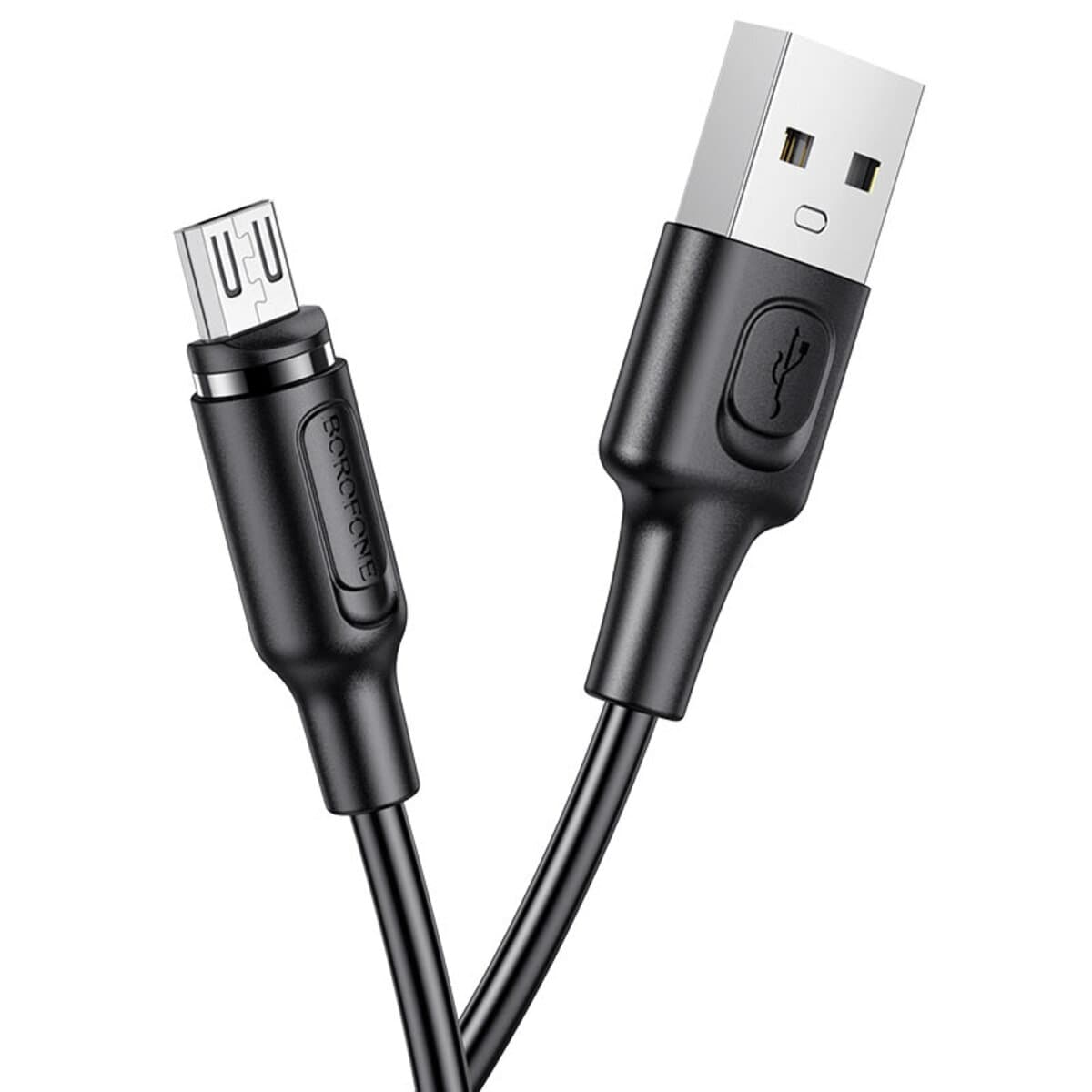 Кабель BOROFONE BX41 USB to MicroUSB 2.4A 1m PVC connectors magnetic Black (BX41MB)