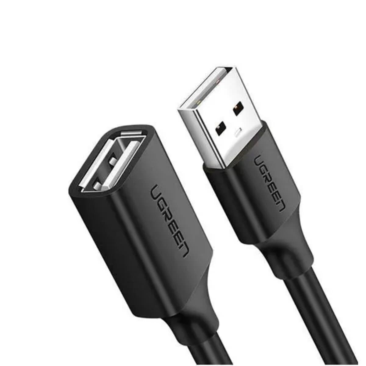 Кабель удлинитель UGREEN US103 USB 2.0 A Male to USB Female Cable 1.5m Black (UGR-10315)