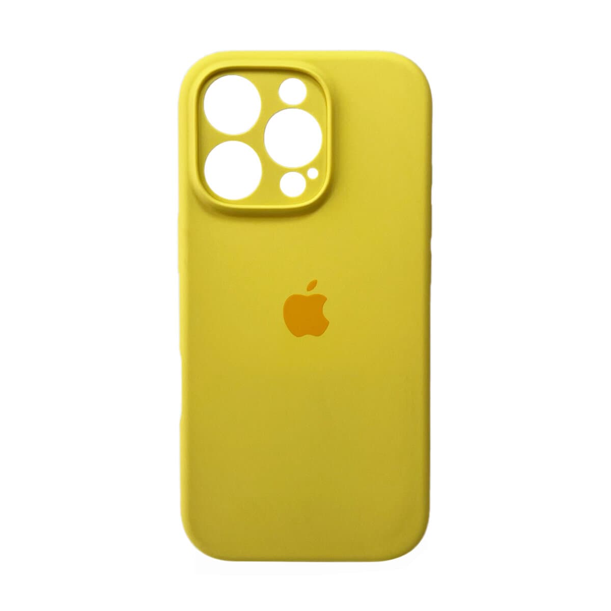 Защитный чехол-накладка Silicone Full Case AA Camera Protect для Apple iPhone 16 Pro Yellow (FullAAi16P-4)
