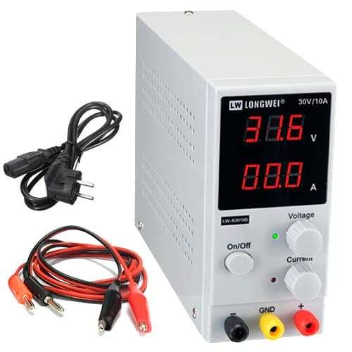 Лабораторний блок живлення LONGWEI LW-K3010D0-30В 0-10А White (510127)