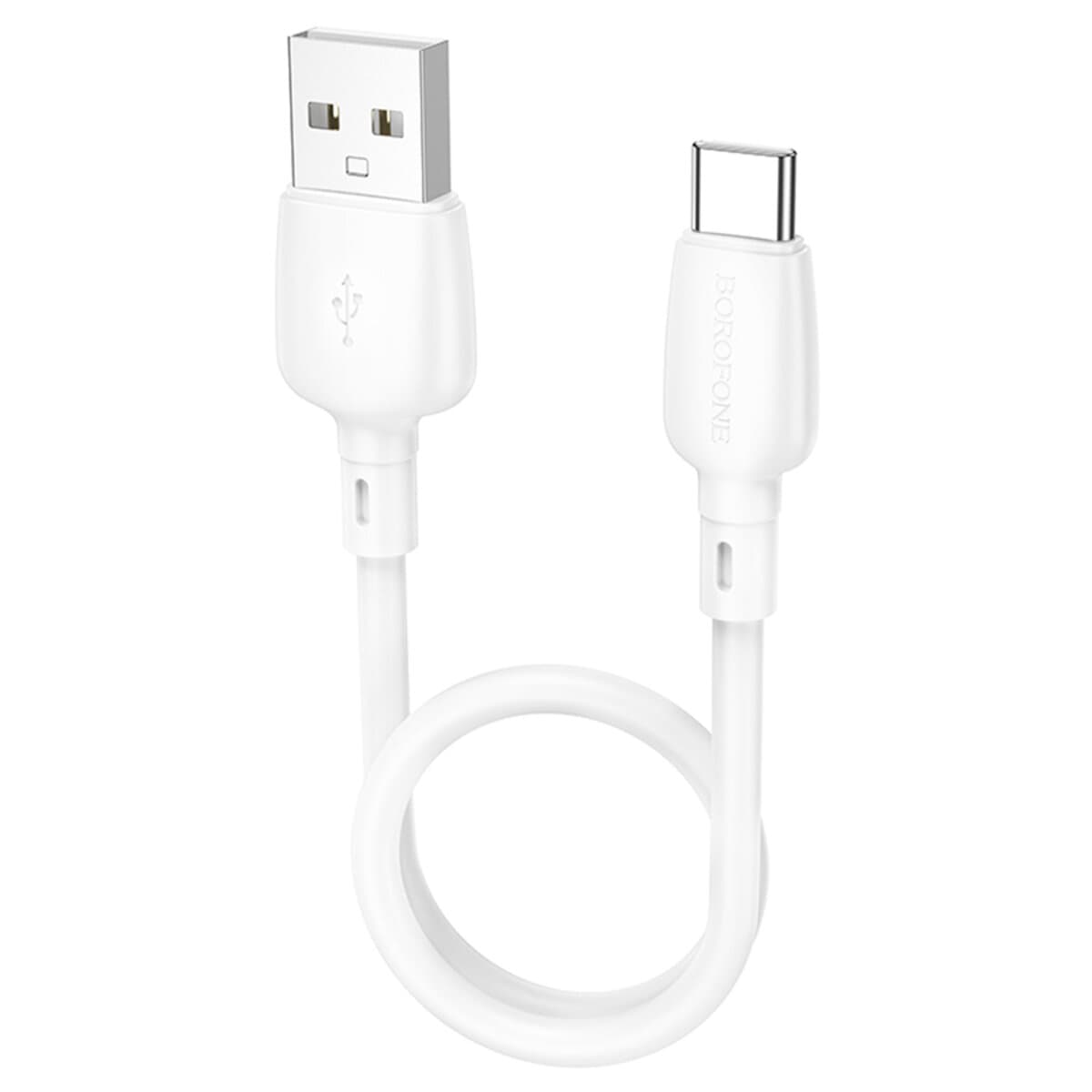 Кабель BOROFONE BX93 Super power 27W charging data cable USB to Type-C 25см White