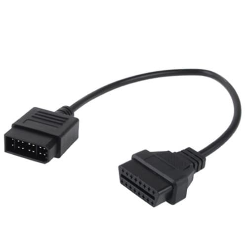 Кабель переходник с OBD2 16pin мама на Nissan 14pin папа 40см Black (283778)
