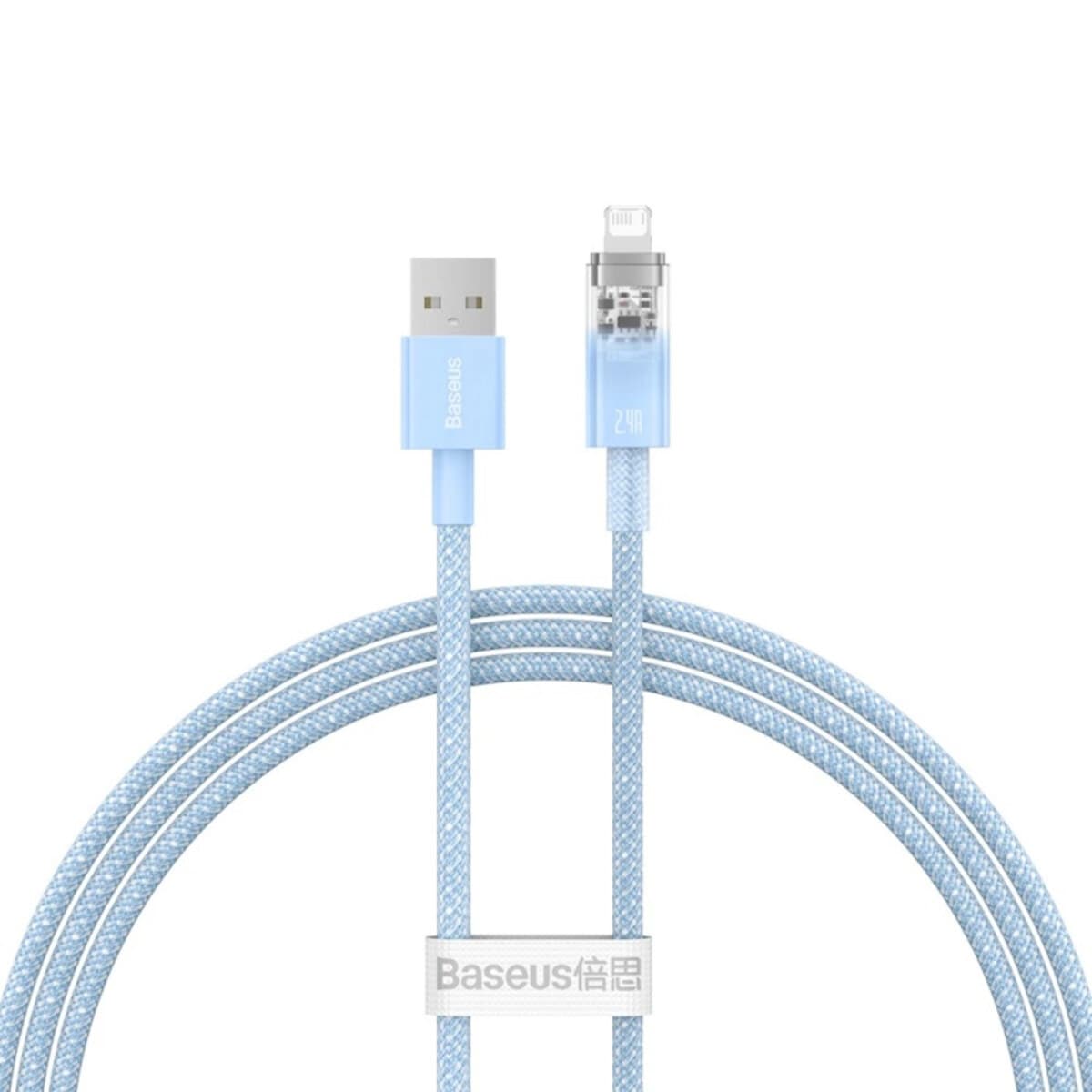 Кабель Baseus Explorer Series Fast Charging Cable with Smart Temperature Control USB to Lightning 2.4A 1m Blue (CATS010003)