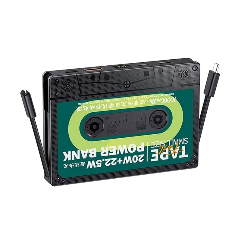 Powerbank павербанк УМБ REMAX RPP-533 Tape Series PD20W+QC22.5W Cabled Fast Charging 10000mAh Black