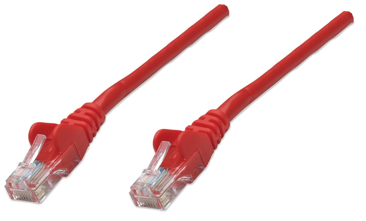 Патчкорд Intellinet 737326 UTP Cat.5e 0.25м Біметал ССА Red