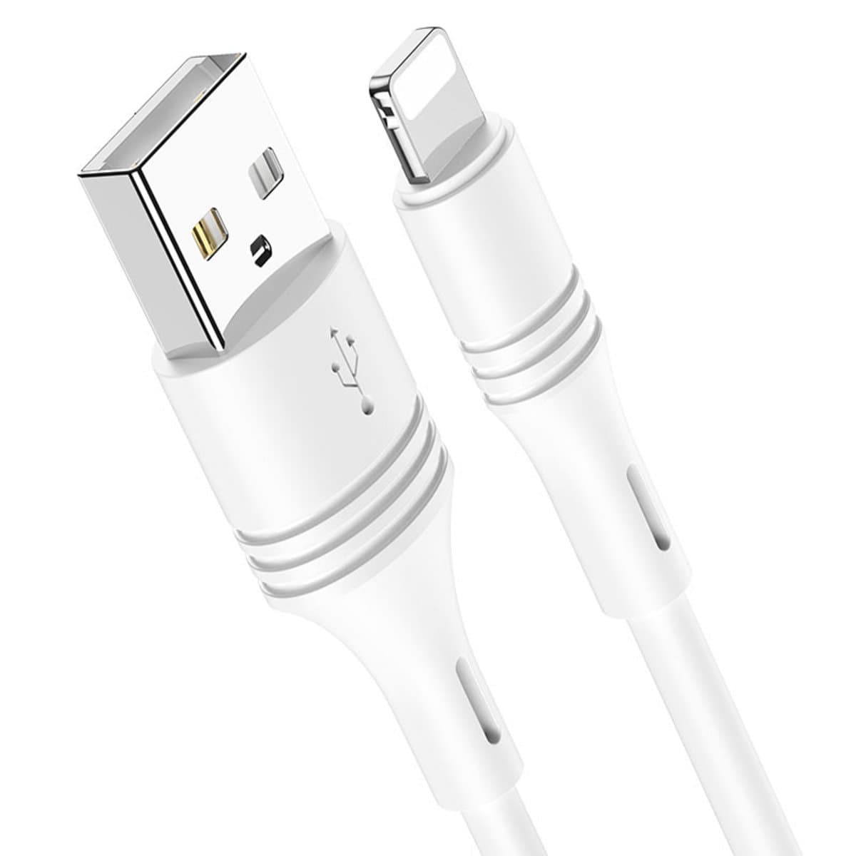 Кабель BOROFONE BX43 USB to Lightning 2.4A 1m PVC connectors White (BX43LW)
