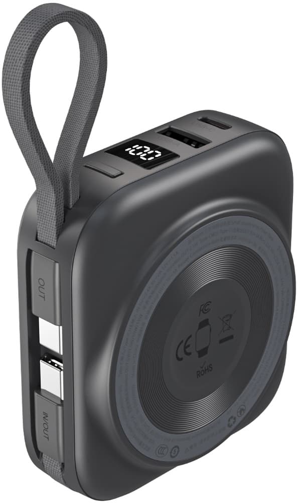 Powerbank павербанк УМБ Choetech Magnetic Wireless 10000mAh 22.5W PD USB Type-C build Type-C Apple Watch charger Black (B697C-BKGY)