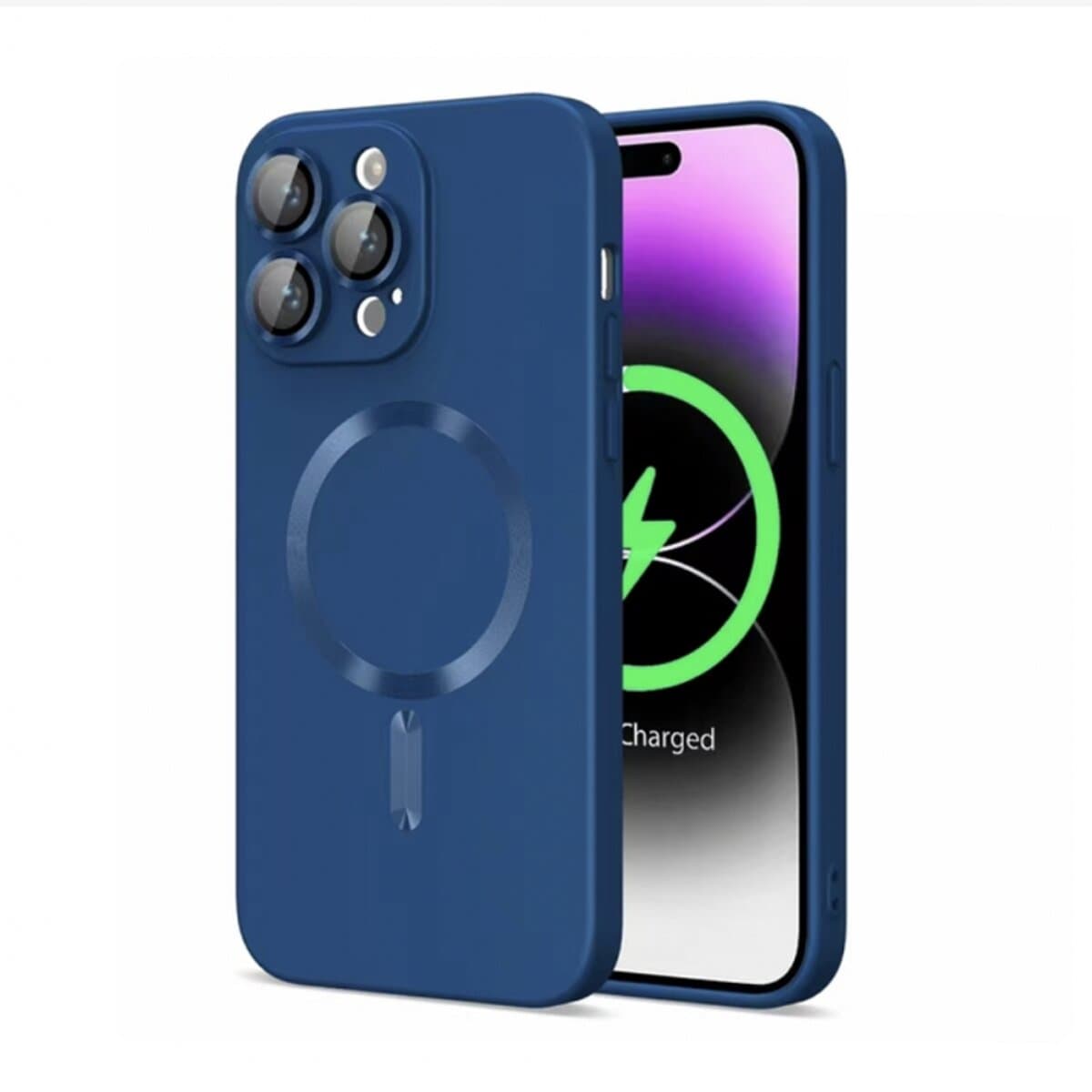 Защитный чехол-накладка Cosmic Frame MagSafe Color для Apple iPhone 14 Navy Blue (FrMgColiP14NavyBlue)