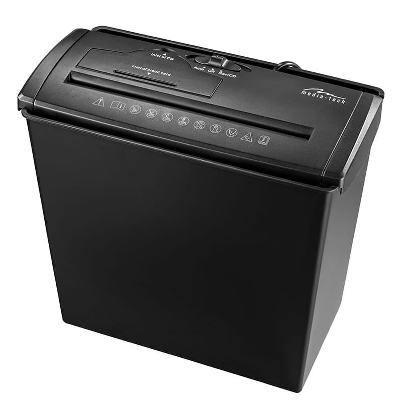 Знищувач документів шредер Media-Tech MT215 CD/DVD диски і кредитки 5 сторінок Black