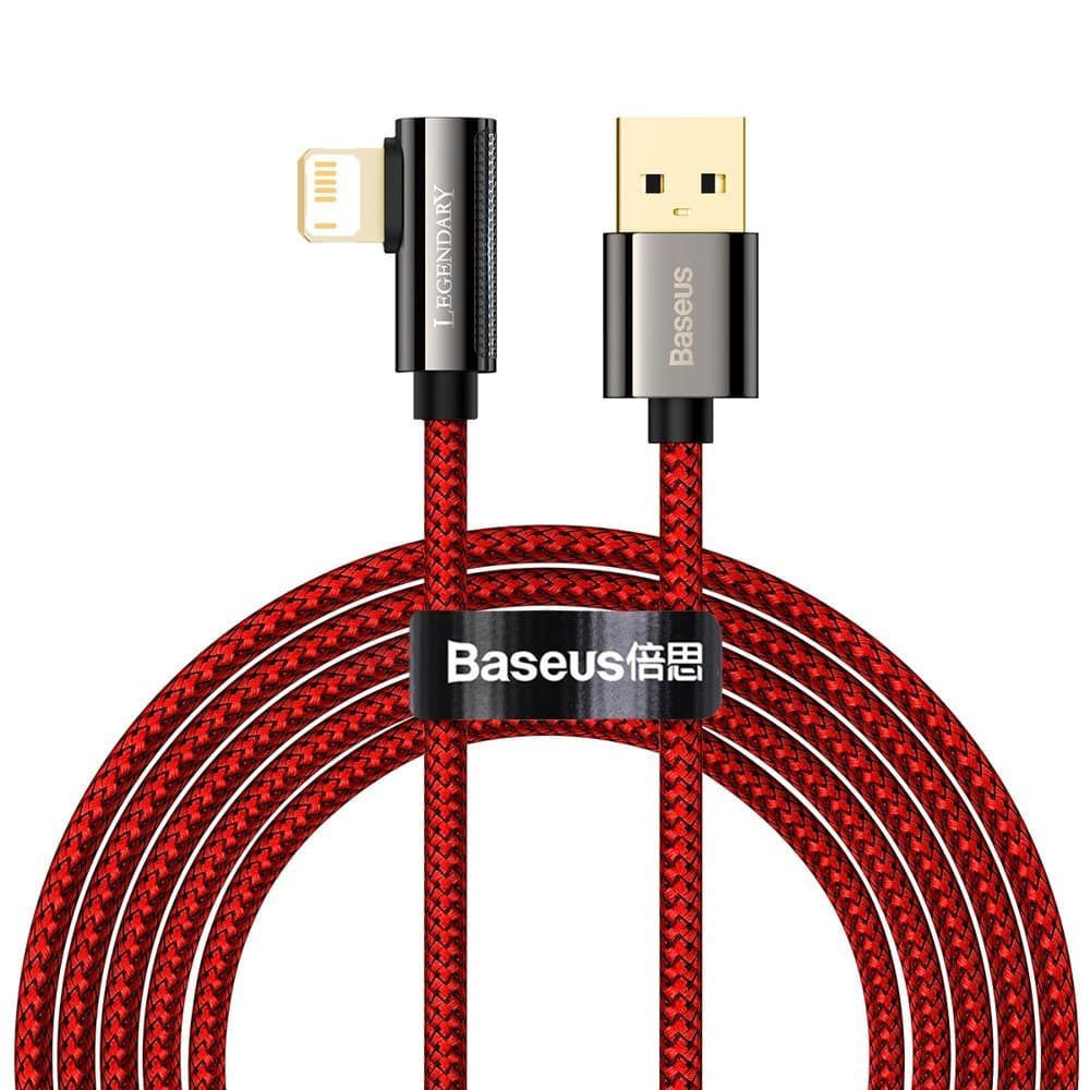 Кабель Baseus CACS000109 USB AM - Lightning M 2м 2.4A Legend Series Elbow Red