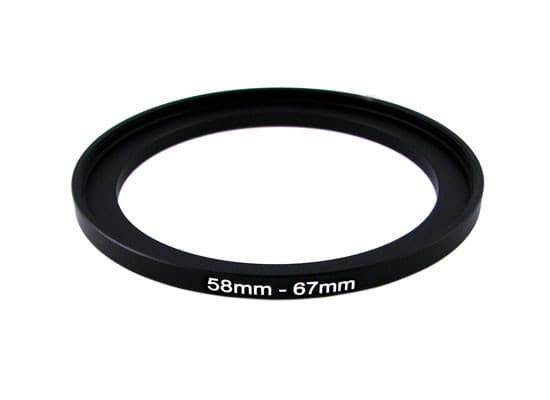 Повышающее степ переходное кольцо для Canon Nikon 58-67мм Black (286000)