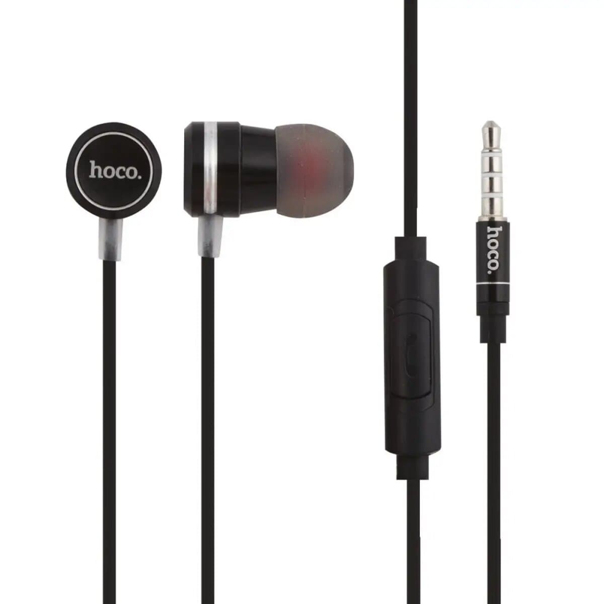 Дротові навушники HOCO M16 Ling sound metal універсальний earphone with mic 3.5 мм Black
