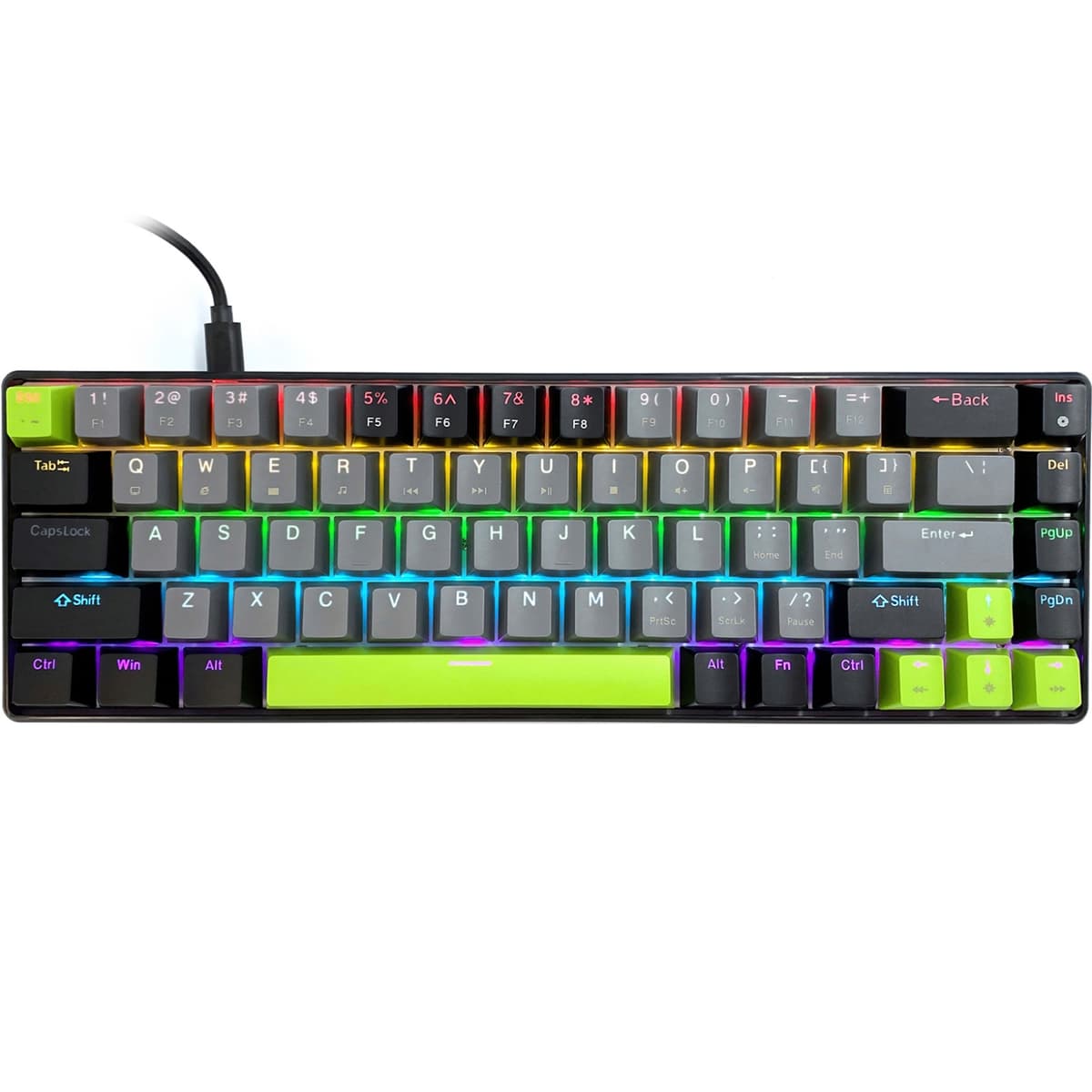Провідна ігрова клавіатура Media-Tech MT1260 RED CORE MX60 Anti-Ghosting 68кл PC/Mac механічна Black (MT1260)