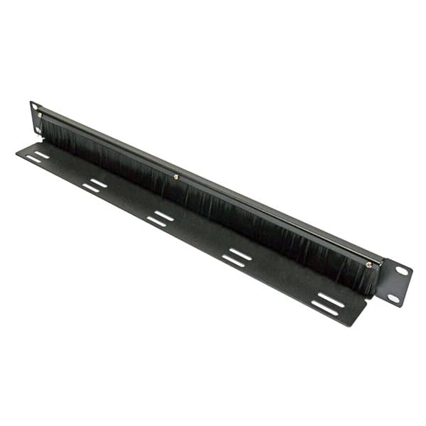 Органайзер зі щіткою 19" 1U з кабельною підтримкою Black (PLMN-V0801UZ)