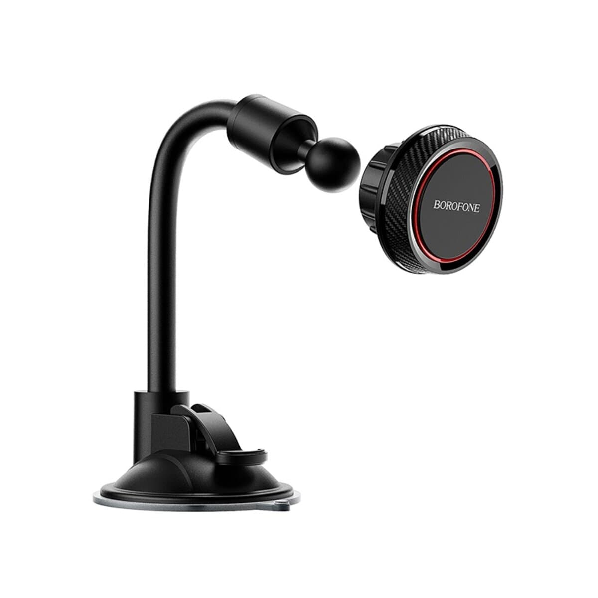 Тримач для телефону автотримач BOROFONE BH18 Journey series in-car phone holder carbon fiber pattern durable Black (BH18)
