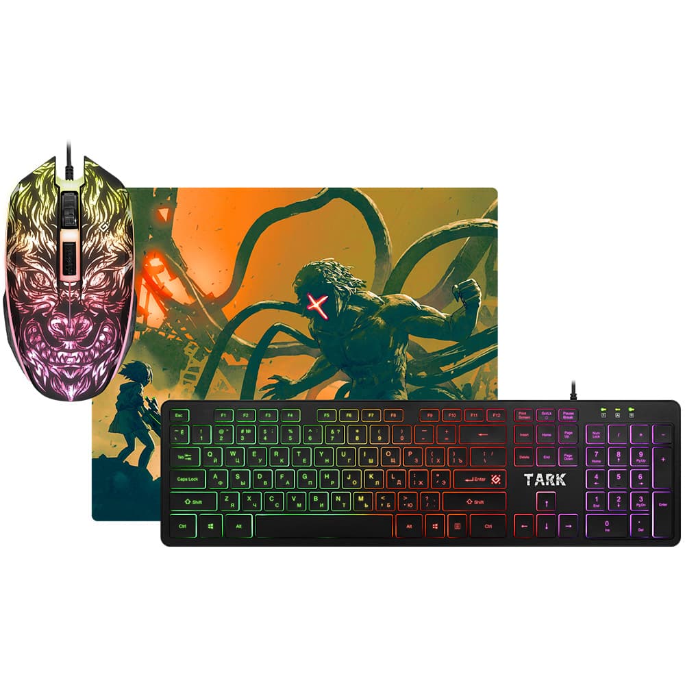 Игровой комплект Defender Tark C-779 клавиатура+мышка+коврик Black (52779)