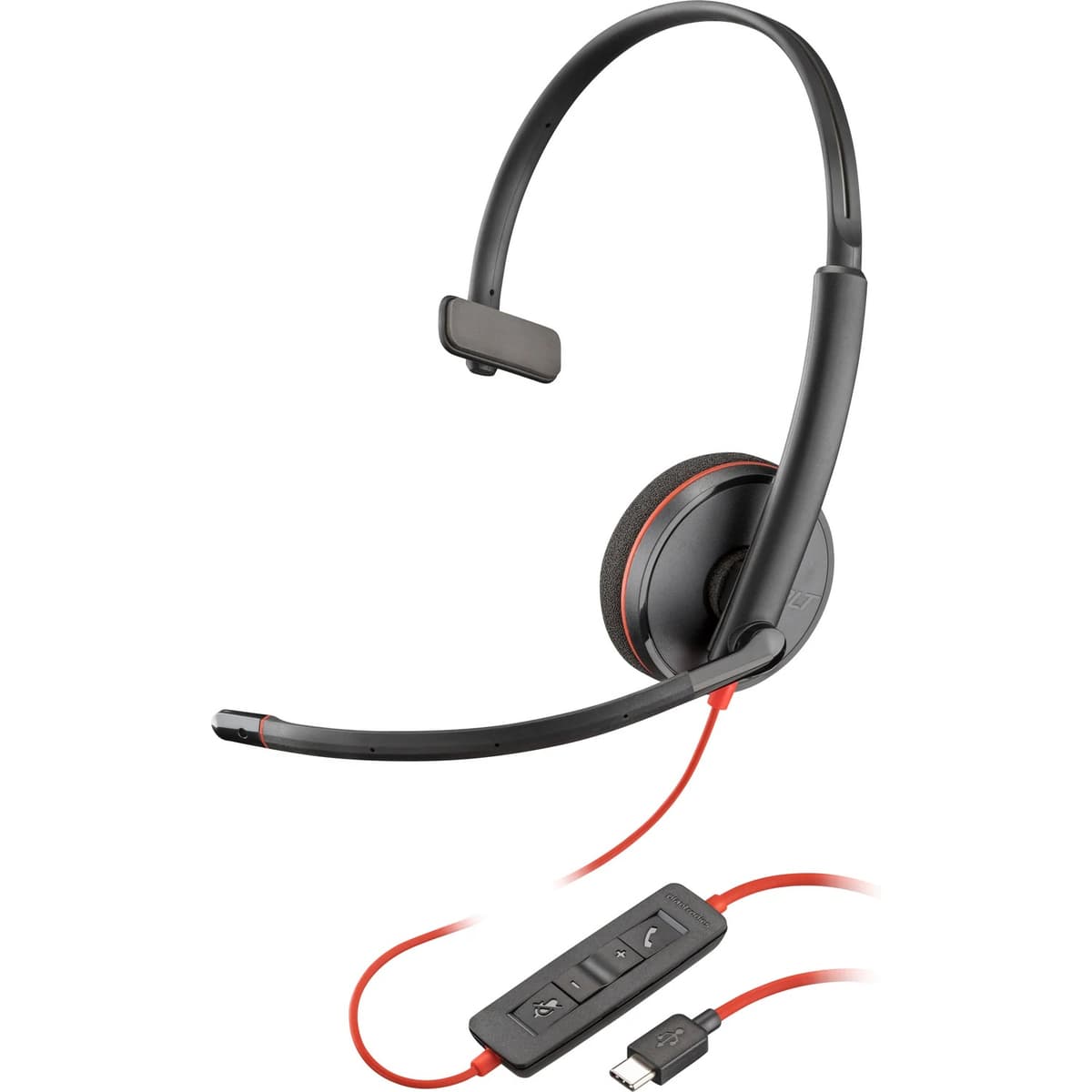 Проводная гарнитура Poly BlackWire C3210 8X214AA USB-C HS Mono Black