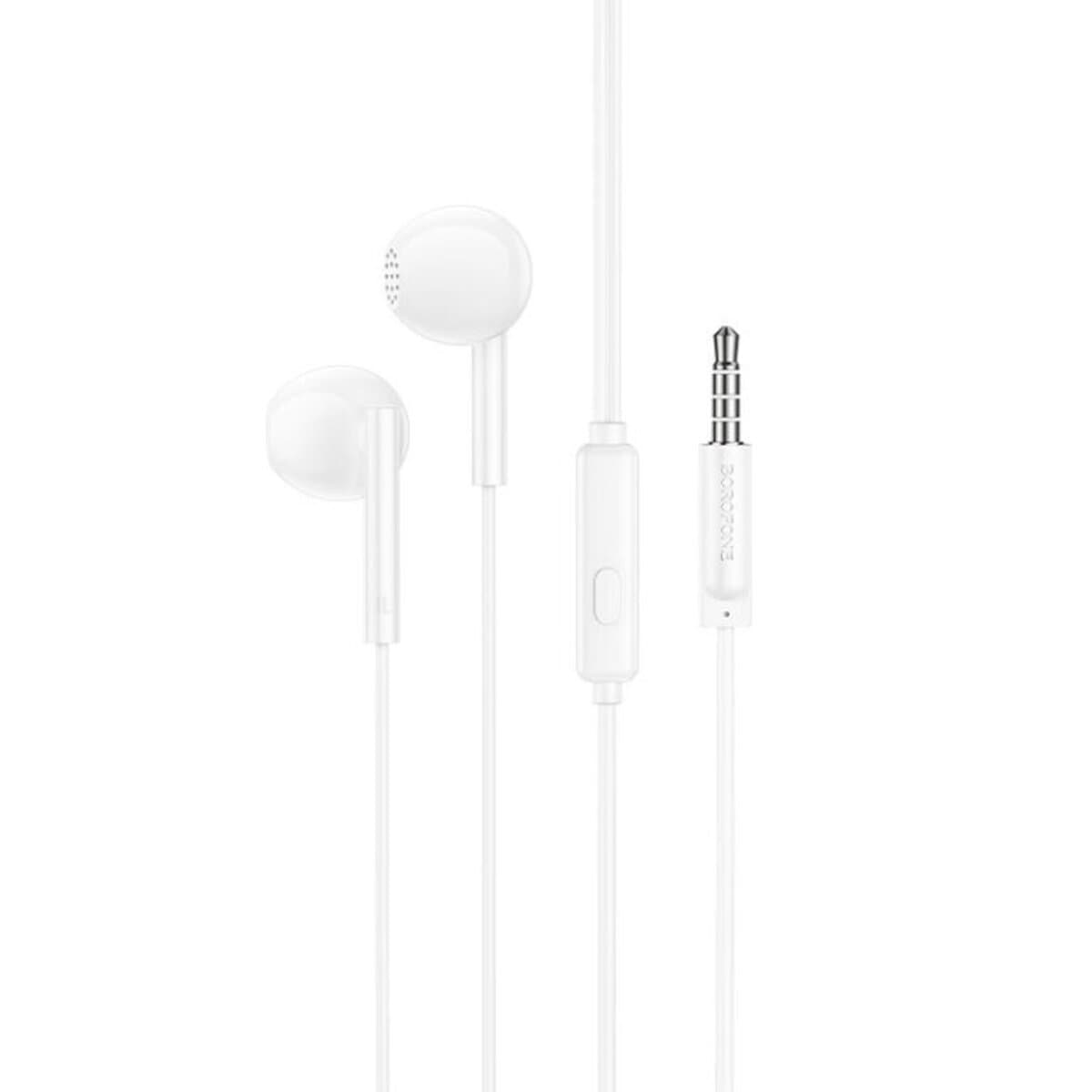 Дротові навушники BOROFONE BM76 Ocean universal earphones with microphone 3.5мм 1.2м White (BM76W)