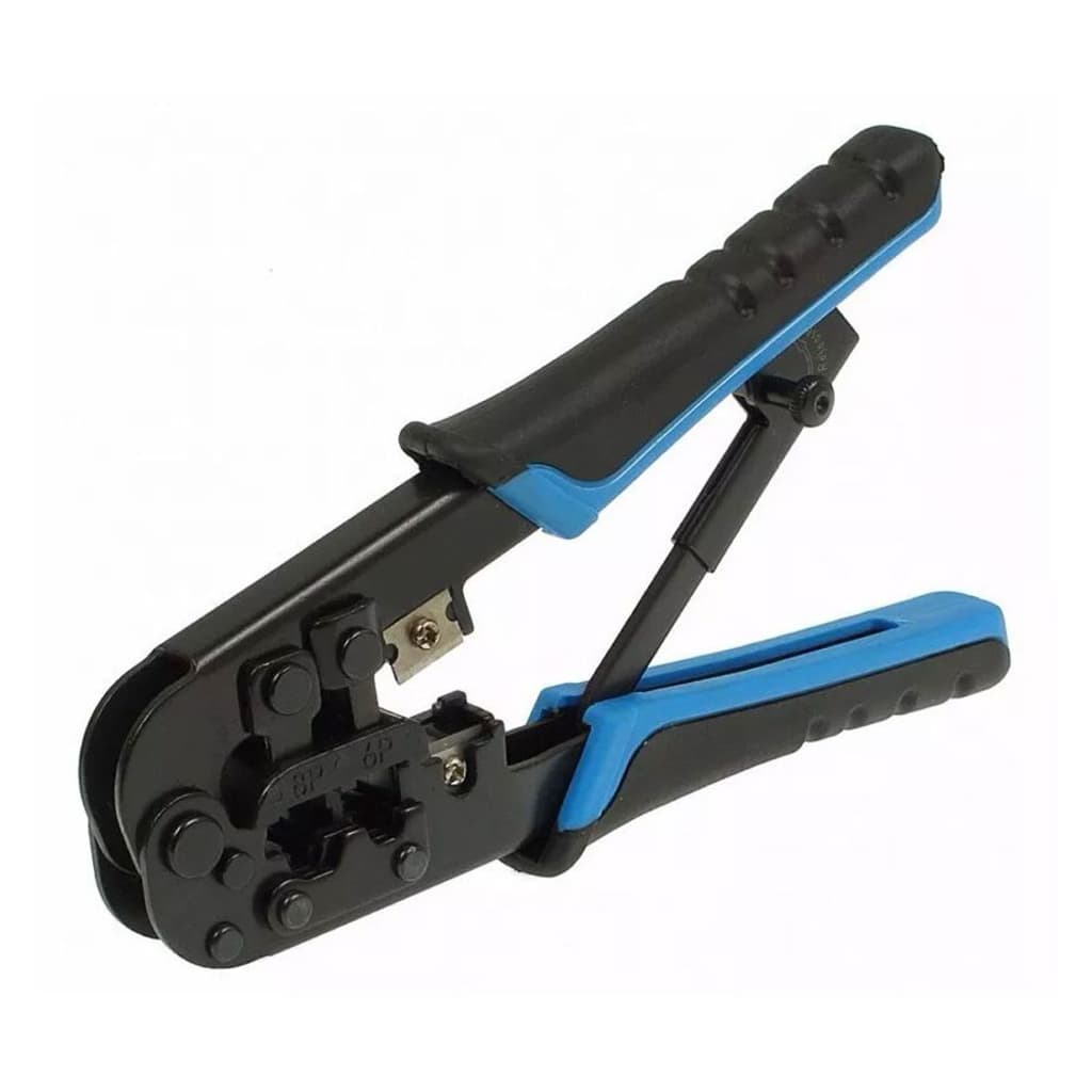 Обтискний інструмент обтискач Kingda KD-T5684R RJ-11 RJ-12 RJ-45 тріскачка Black-Blue (KD-T5684R)