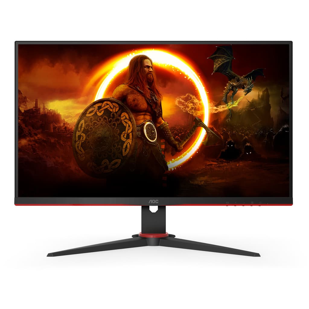 Монітор TFT 23.8" AOC FHD IPS 165Гц 1мс D-Sub HDMI 1920x1080 DP колонки Black-Red (24G2SPAE/BK)