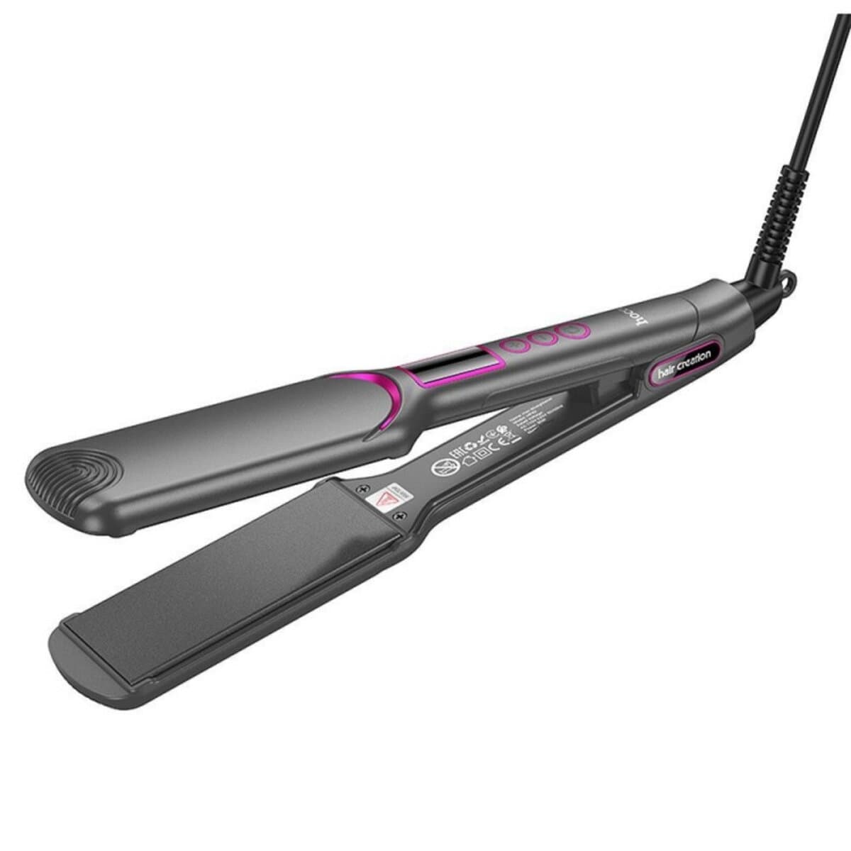 Плойка для выпрямления волос с цифровым дисплеем HOCO HP42 Wide board hair straightener with digital display EU Grey