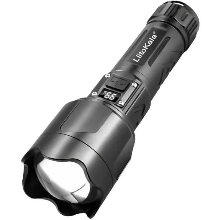 Ручний ліхтарик LiitoKala LF-2305 1500lm Type-C PowerBank акумулятор 26650 (не входить у комплект) Black (LF-2305)