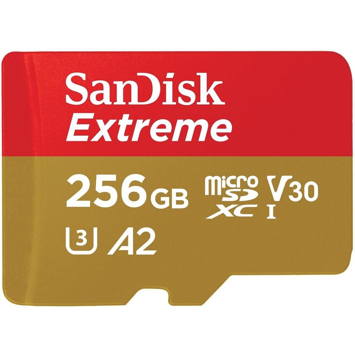 Карта пам'яті SanDisk Extreme microSDXC UHS-1 U3 A2 256Gb Class 10 V30 R190MB/s W130MB/s Adapter SD (SDSQXAV-256G-GN6MA)