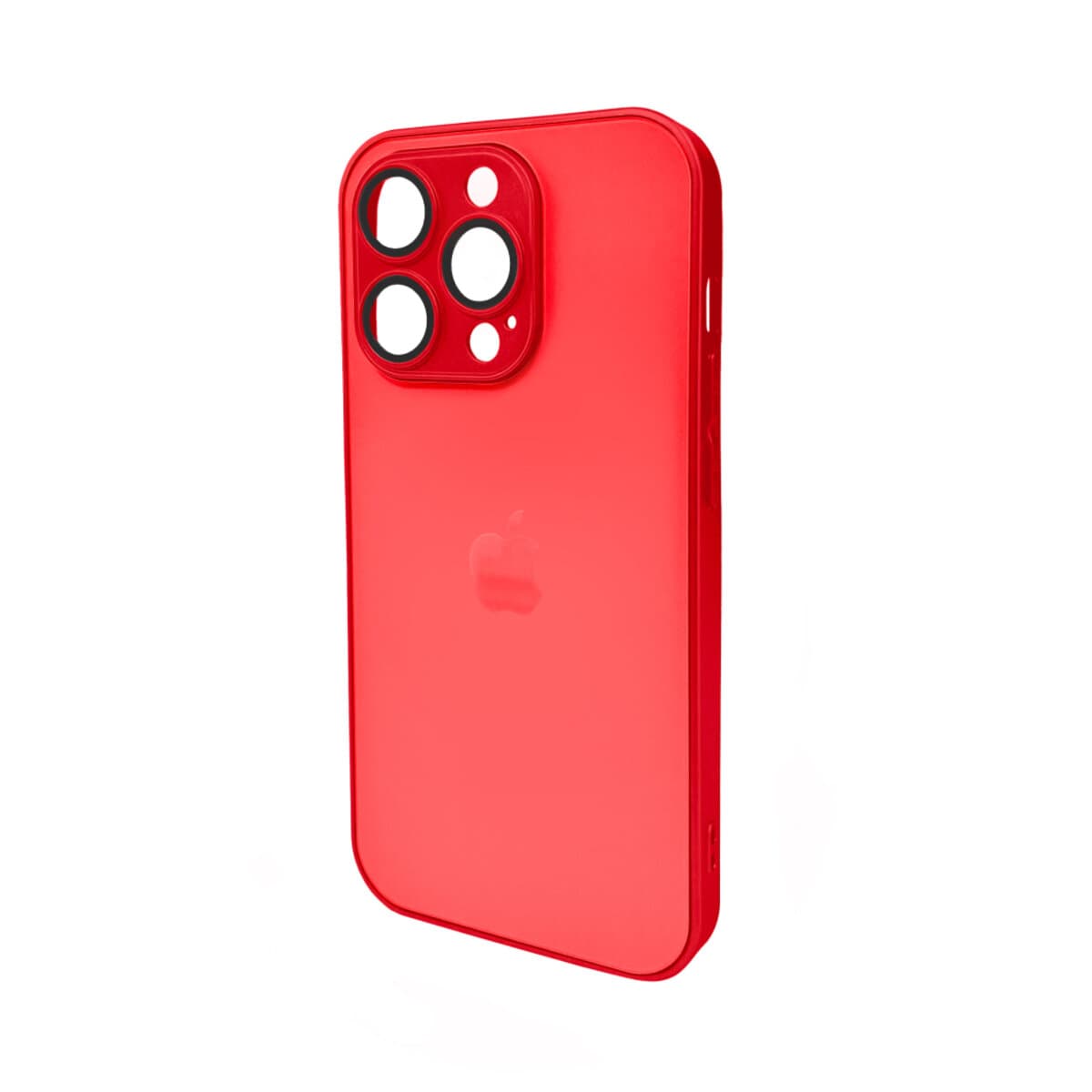 Захисний чохол-накладка AG Glass Matt Frame Color Logo для Apple iPhone 15 Pro Coke Red (AGMattFrameiP15PRed)
