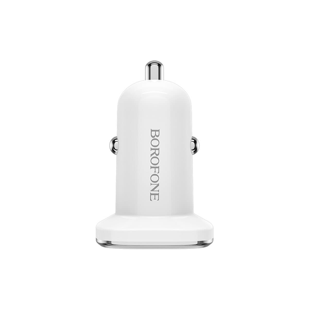 Автомобільний зарядний пристрій BOROFONE BZ12 double port in-car charger 2xUSB 2.4A White (BZ12)