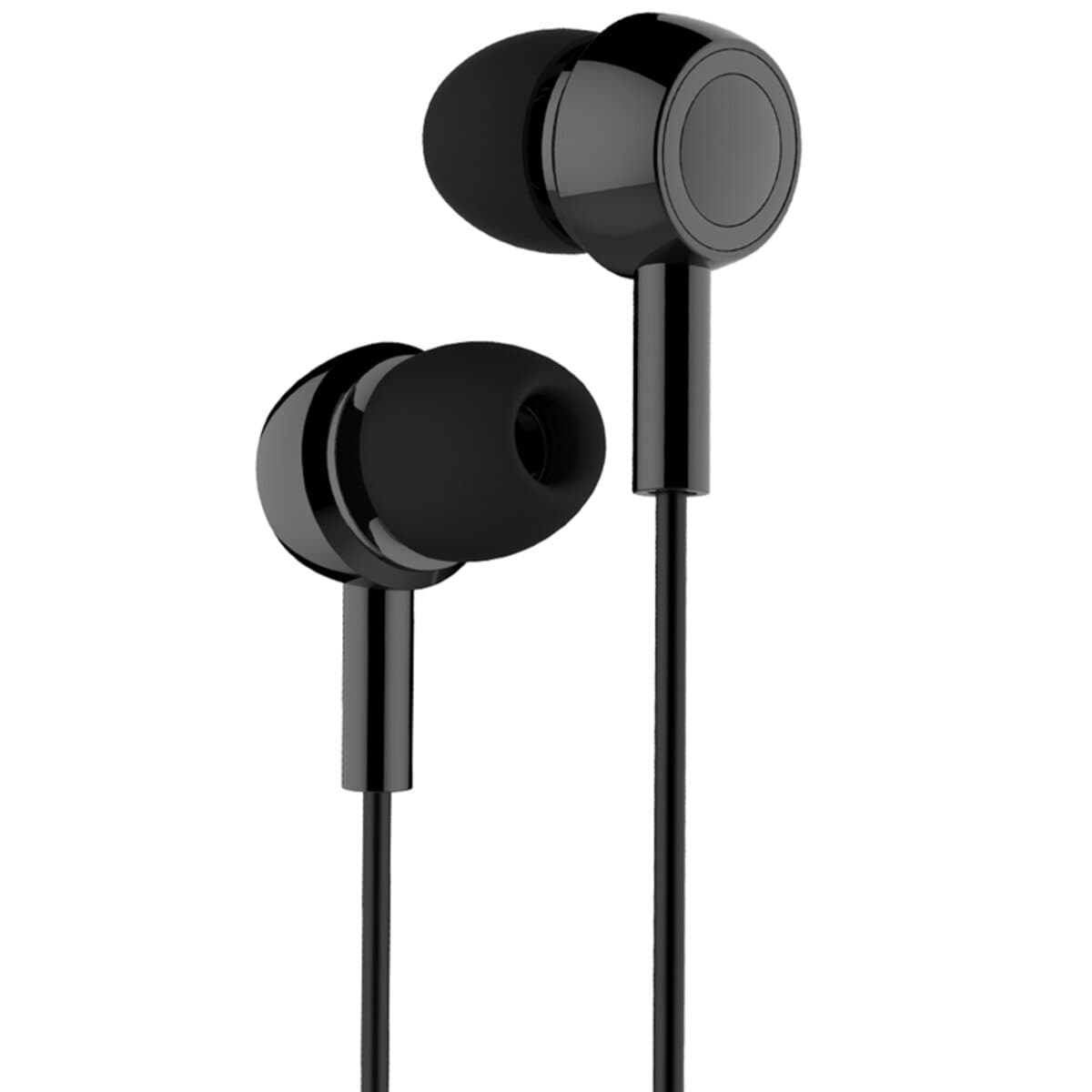 Проводные наушники Usams EP-12 Plastic Earplug Plating Small Earphone 1.2m 3.5mm Black (HSEP1201)