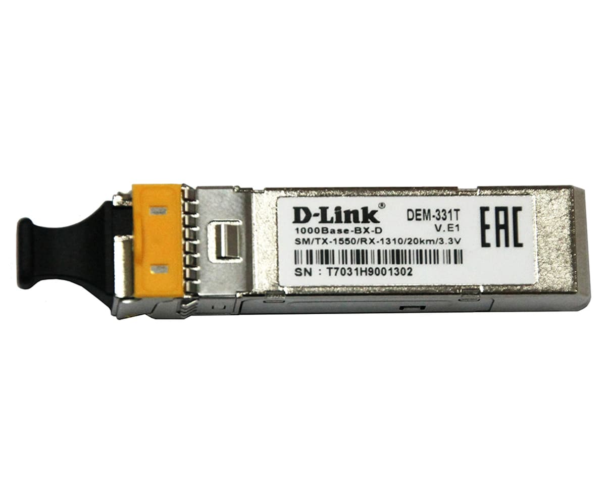 Одномодовий модуль D-Link DEM-331T 1-port mini-GBIC 1000Base-LX SMF WDM SFP Tranceiver до 40км