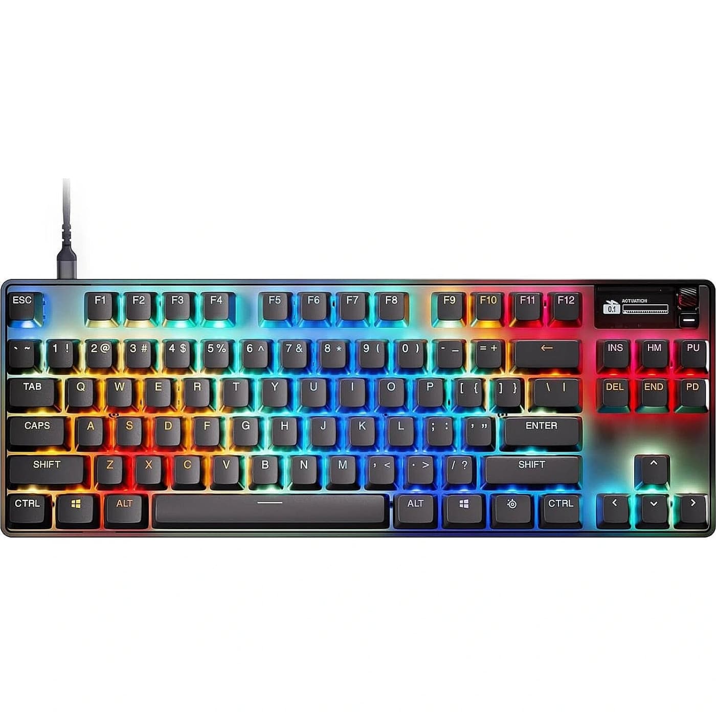 Дротова оптична ігрова клавіатура SteelSeries Apex Pro TKL Gen 3 UA USB RGB Black (64740)