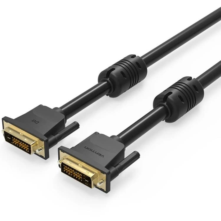 Кабель Vention DVI-D 24M - 24M 1.5 м 2K 60Hz Dual Linik Black (EAABG)